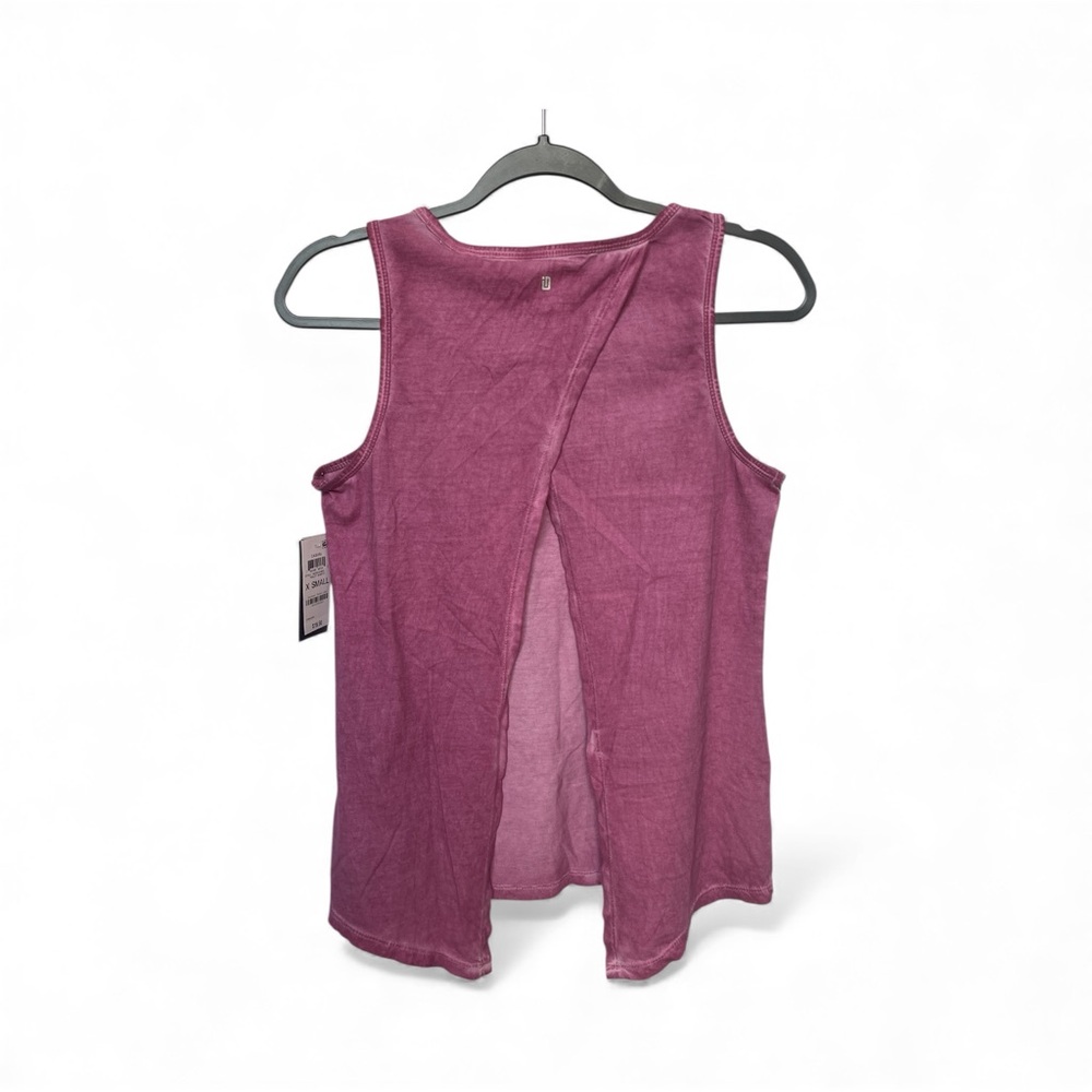 NWT ID Ideology Women's Sleeveless pink/purple Tiedye Split Back Tank Top Sz XS - Picture 4 of 5